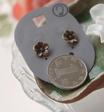 义乌厂家直销微利 可爱小雏菊花朵复古耳钉，韩国小饰品批发与美发饰品销售指南